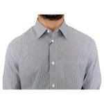 GF Ferre Chic Gray Striped Cotton Casual Shirt GF Ferre Gray