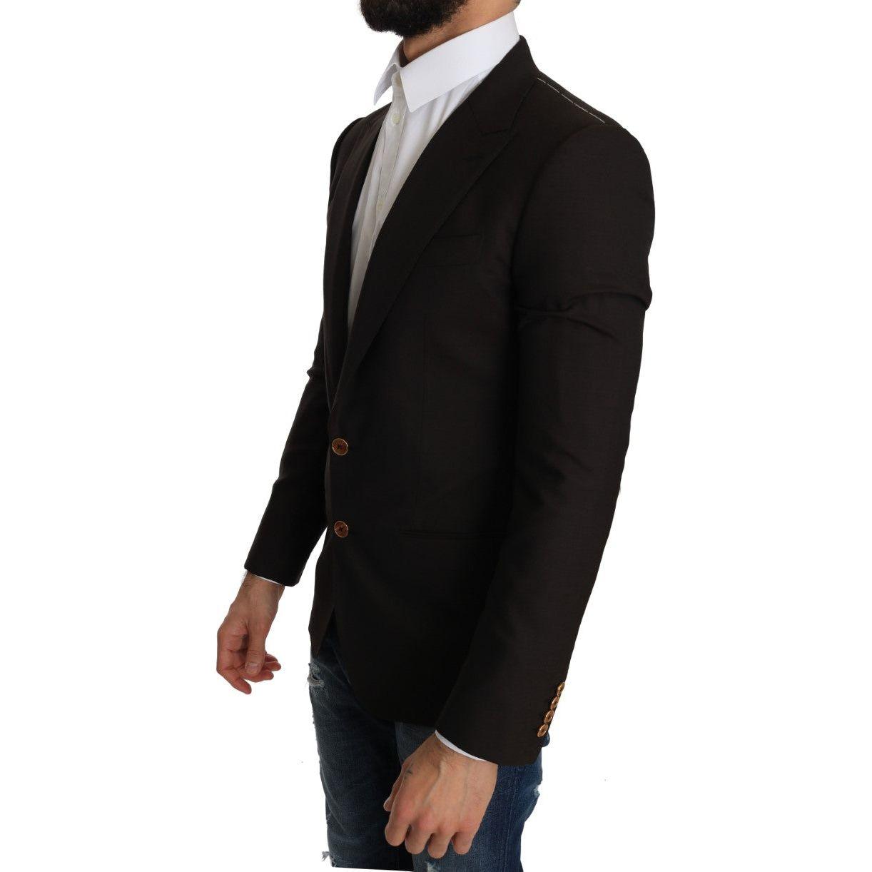 Dolce & Gabbana Brown Wool SICILIA Jacket Coat Blazer JKT2194-1