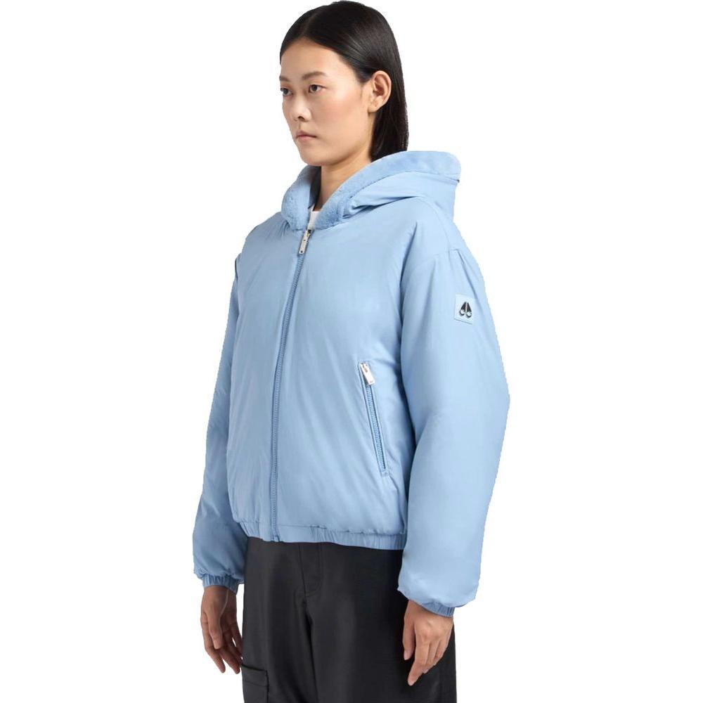 Moose Knuckles Light Blue Nylon Women Jacket MO-14459-S