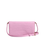 Dolce & Gabbana Pink Exotic Leather Logo Plaque Crossbody Bag BAG4156