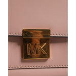 Michael Kors Pink Leather Logo Plaque Crossbody MINDY Satchel Bag MK5010