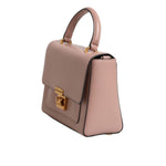 Michael Kors Pink Leather Logo Plaque Crossbody MINDY Satchel Bag MK5010