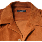 Dolce & Gabbana Hazel Cotton Velvet Button Down Collared Shirt TSH87542-38