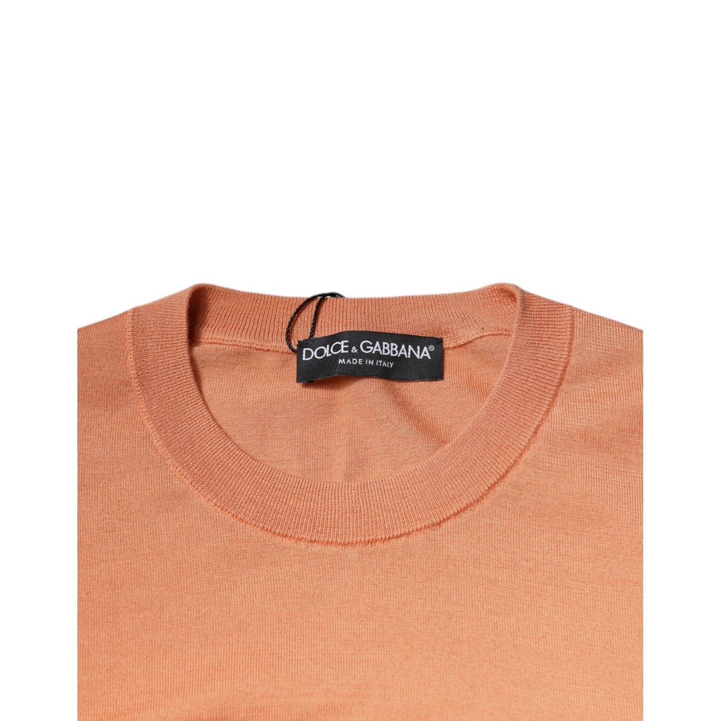 Dolce & Gabbana Beige Wool Crewneck Pullover Cropped Sweater Dolce & Gabbana