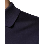 Dolce & Gabbana Blue Silk Collared Short Sleeves Polo T-shirt TSH87743-46