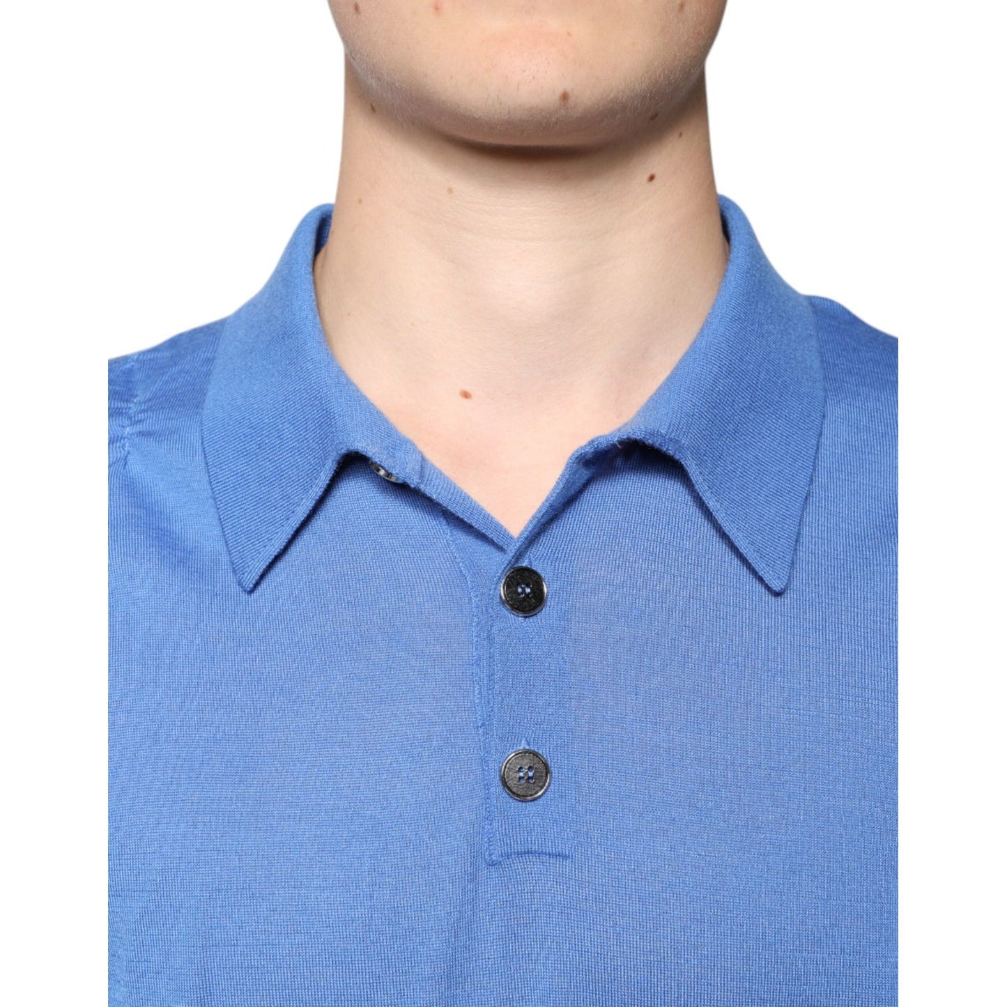 Dolce & Gabbana Blue Collared Short Sleeves Polo T-shirt TSH87784-58