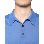 Dolce & Gabbana Blue Collared Short Sleeves Polo T-shirt TSH87784-58