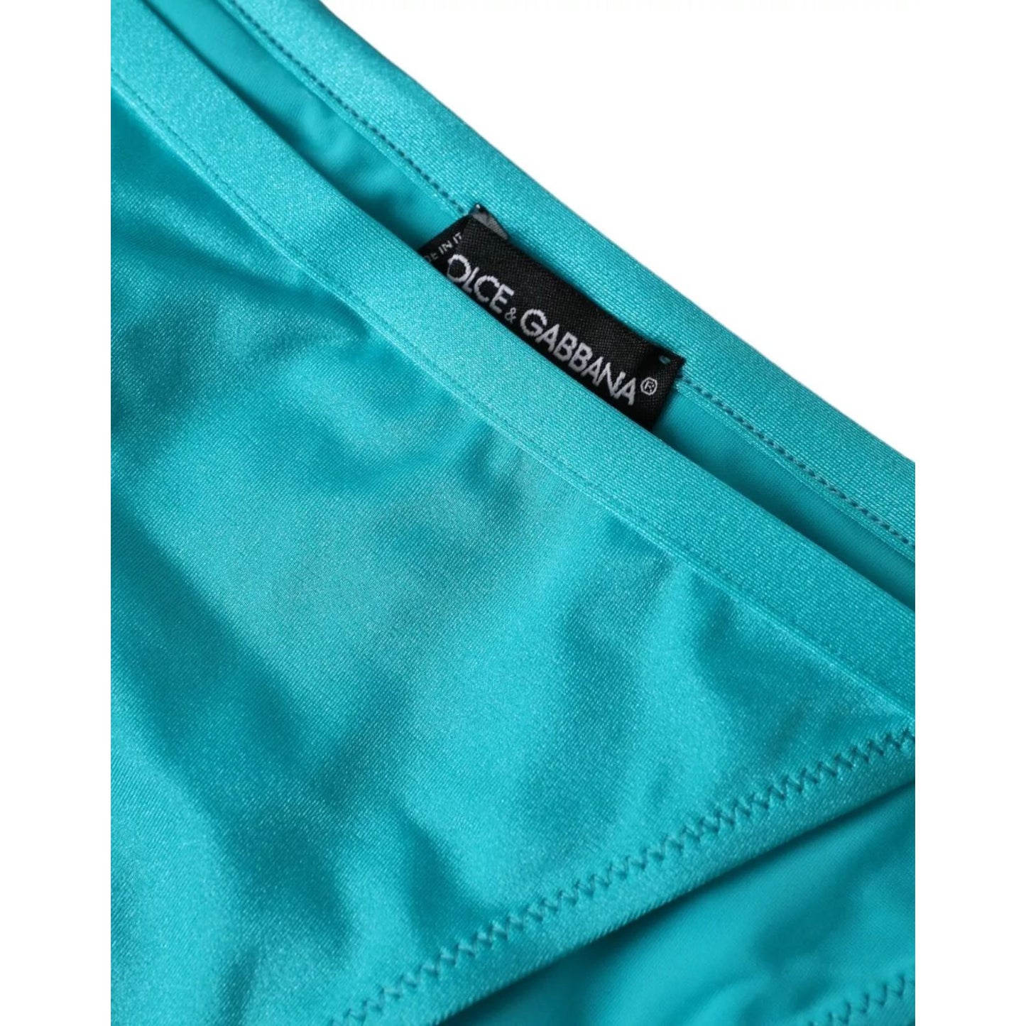 Dolce & Gabbana Blue Green Nylon Beachwear Swimwear Bottom Bikini