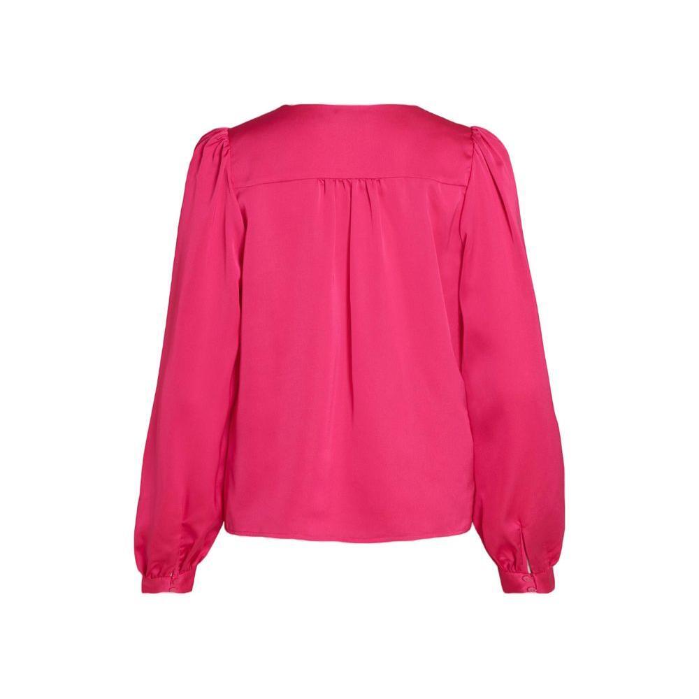 Vila Clothes Pink Polyester Blouse VI-10437200134-IT36|XXS
