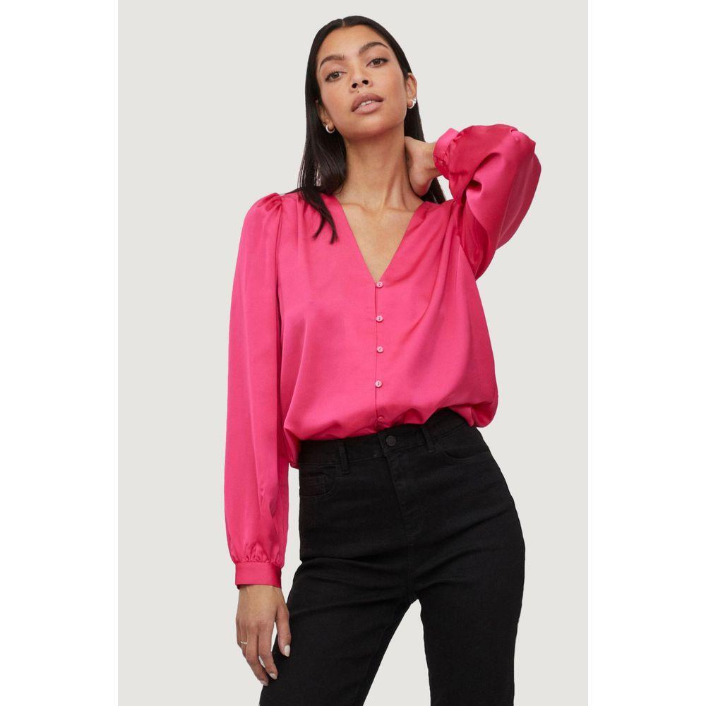 Vila Clothes Pink Polyester Blouse VI-10437200134-IT36|XXS