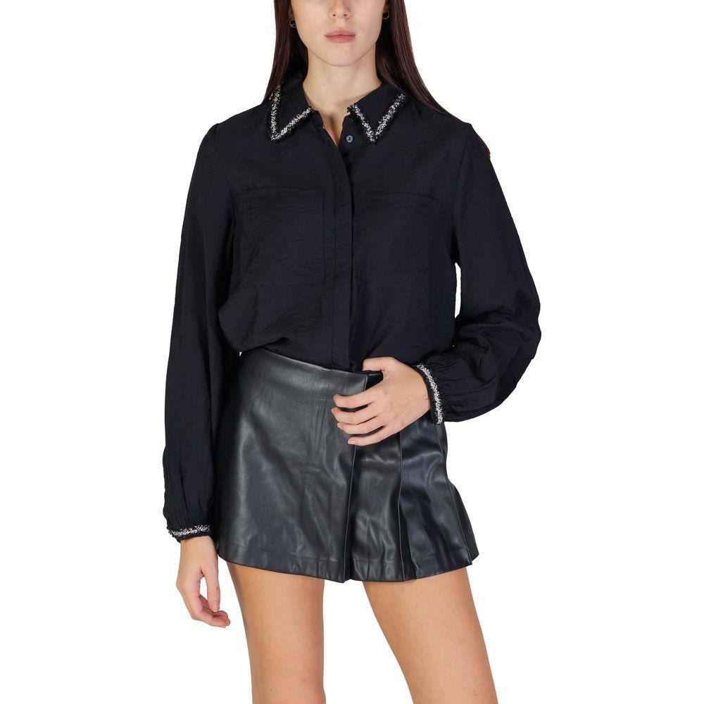 Vila Clothes Black Viscose Shirt VI-15818600009-34 | XXS