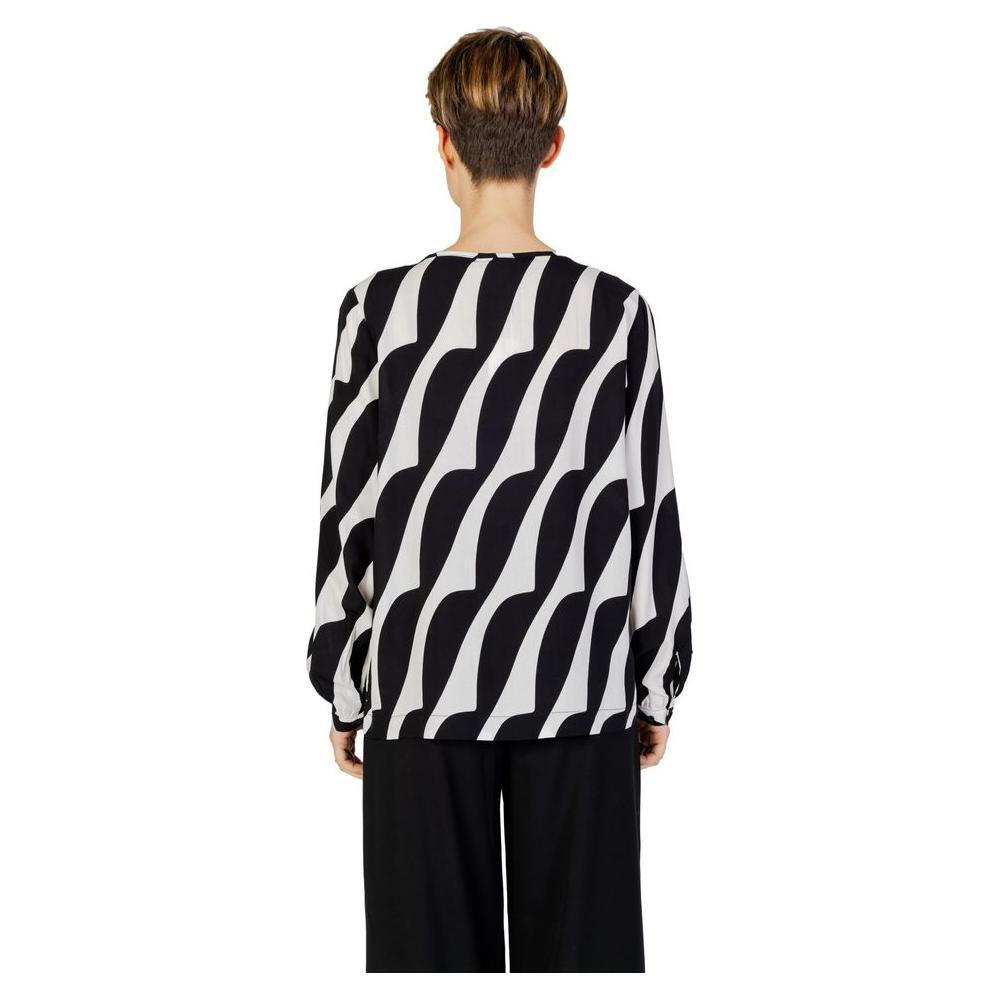 Street One Black Viscose Blouse ST-13475300009-IT36|XXS