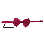 Dolce & Gabbana Pink Silk Adjustable Neck Bow Tie Men FT3515