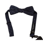 Dolce & Gabbana Blue Patterned Silk Adjustable Neck Bow Tie Men FT3519