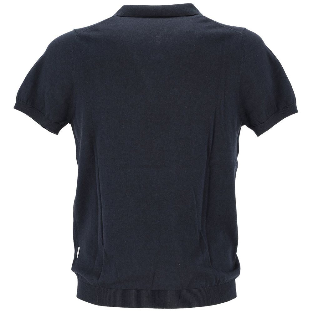 People Of Shibuya Blue Cotton Polo Shirt PE-14571-IT46 | S