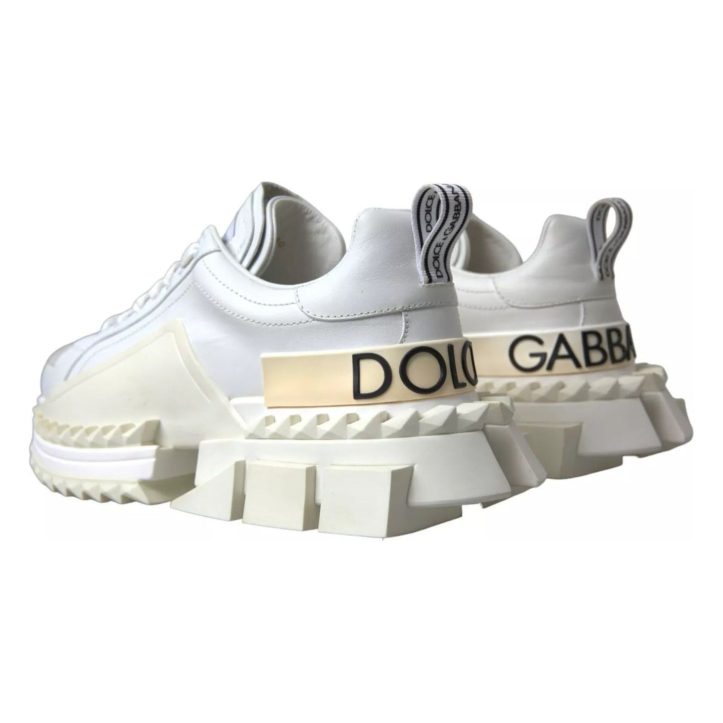 Dolce & Gabbana White Leather Super Queen Women Sneakers LA10432-34