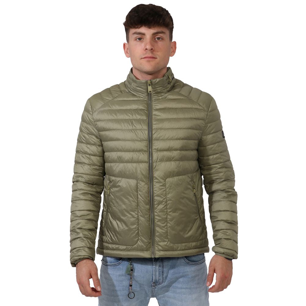Yes Zee Green Nylon Men Lightweight Vest YE-14589-XXL