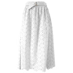 Yes Zee White Cotton Skirt YE-14624-XS