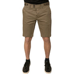 Dolce & Gabbana Brown Chino Cotton Stretch Casual Shorts PAN75656-50