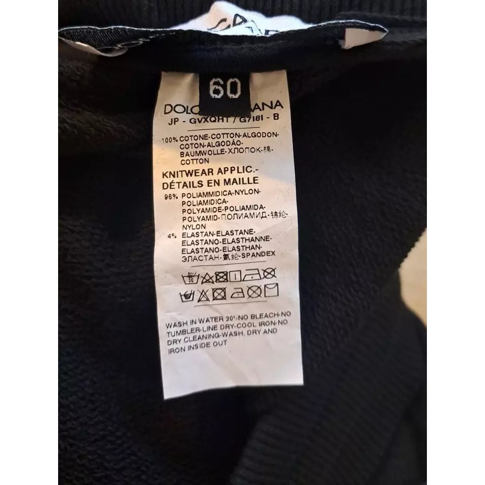 Dolce & Gabbana Black Cotton Jogger Men Sweatpants Pants Dolce & Gabbana