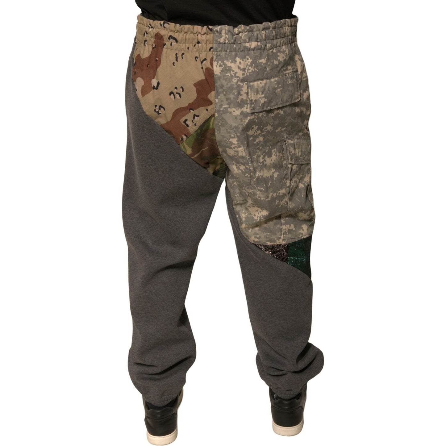 Dolce & Gabbana Multicolor Patchwork Cotton Jogger Sweatpants Pants PAN75667-48