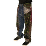 Dolce & Gabbana Blue Patchwork Cotton Straight Denim Jeans PAN75696-48