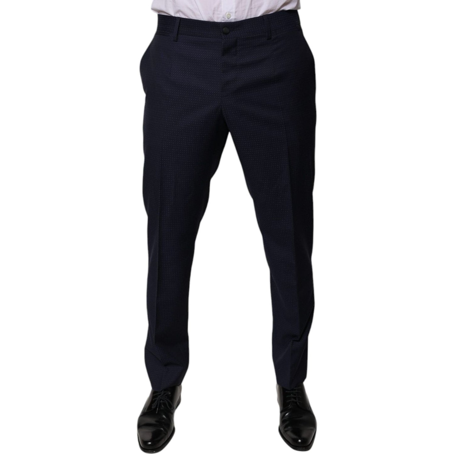 Dolce & Gabbana Dark Blue Cotton Men Dress Pants PAN75768-46