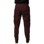 Dolce & Gabbana Bordeaux Cotton Cargo Jogger Sweatpants Pants PAN75800-44