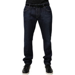Dolce & Gabbana Dark Blue Cotton Skinny Denim Jeans PAN75931-58