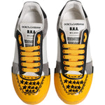 Dolce & Gabbana Multicolor Leather DNA Low Top Sneakers Shoes MV6657-39.5