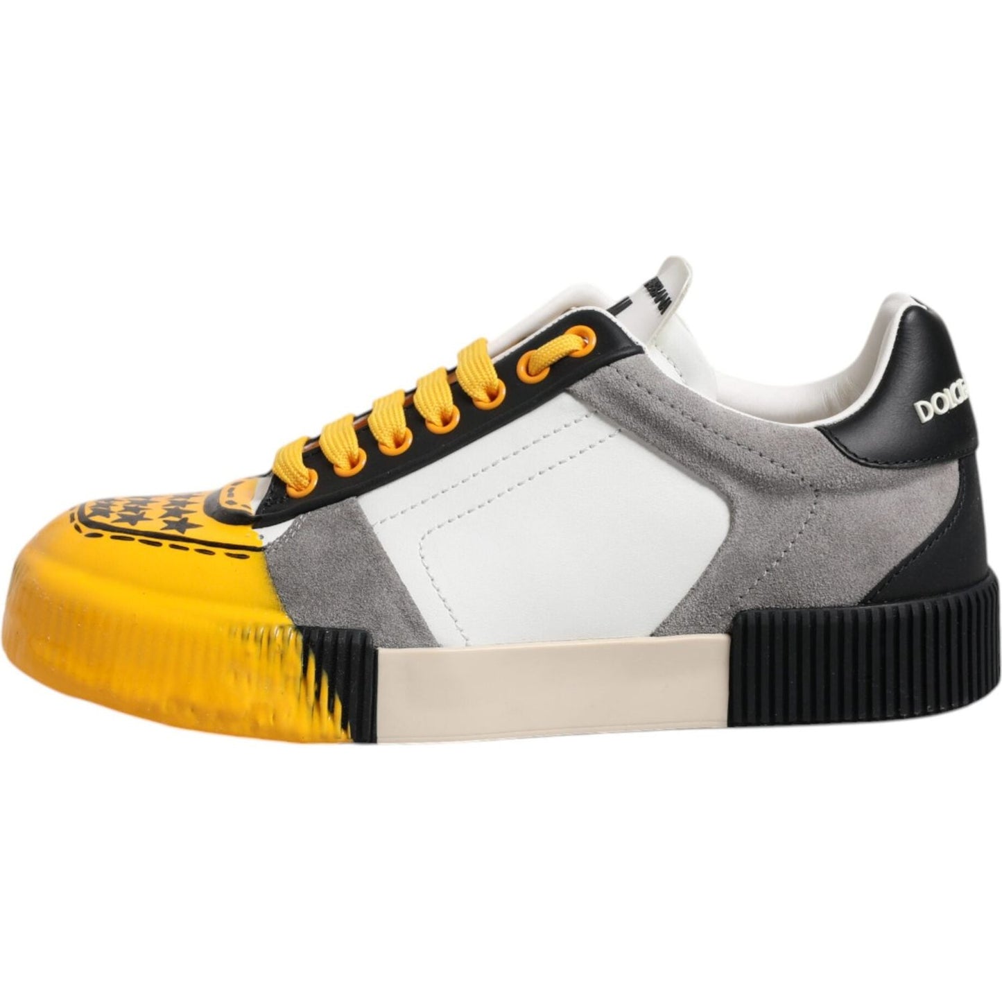 Dolce & Gabbana Multicolor Leather DNA Low Top Sneakers Shoes MV6657-39.5