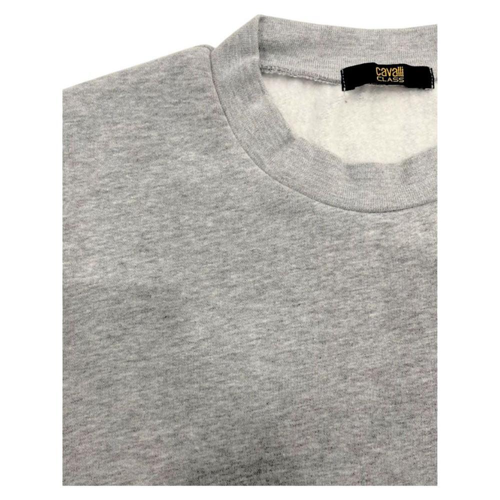Cavalli Class Gray Cotton Women Hoodie CA-24773-XS