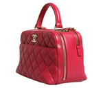 Chanel Pink Seal Matelasse Chain CC Lamb Skin Leather Bag CHA95