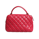 Chanel Pink Seal Matelasse Chain CC Lamb Skin Leather Bag CHA95