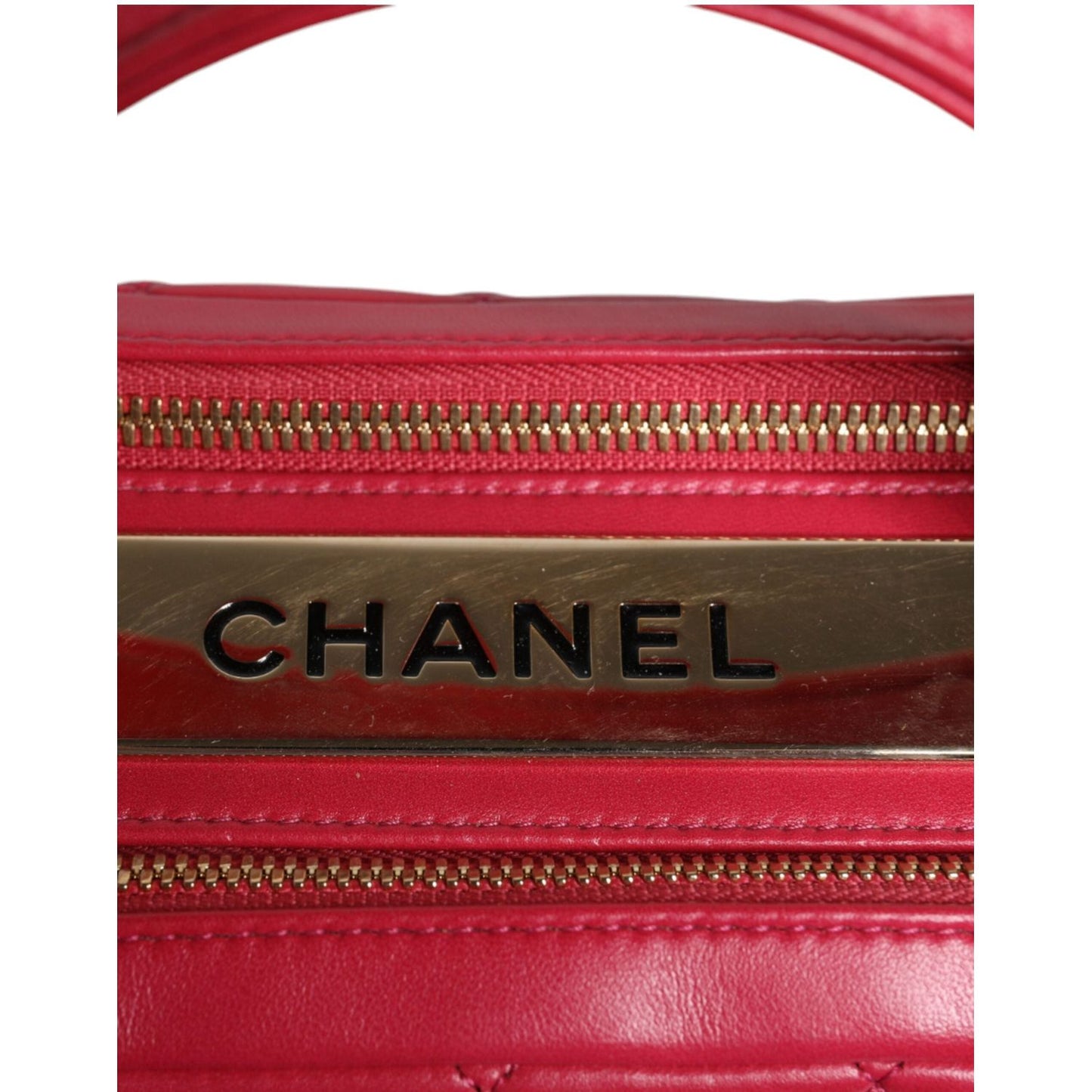 Chanel Pink Seal Matelasse Chain CC Lamb Skin Leather Bag CHA95