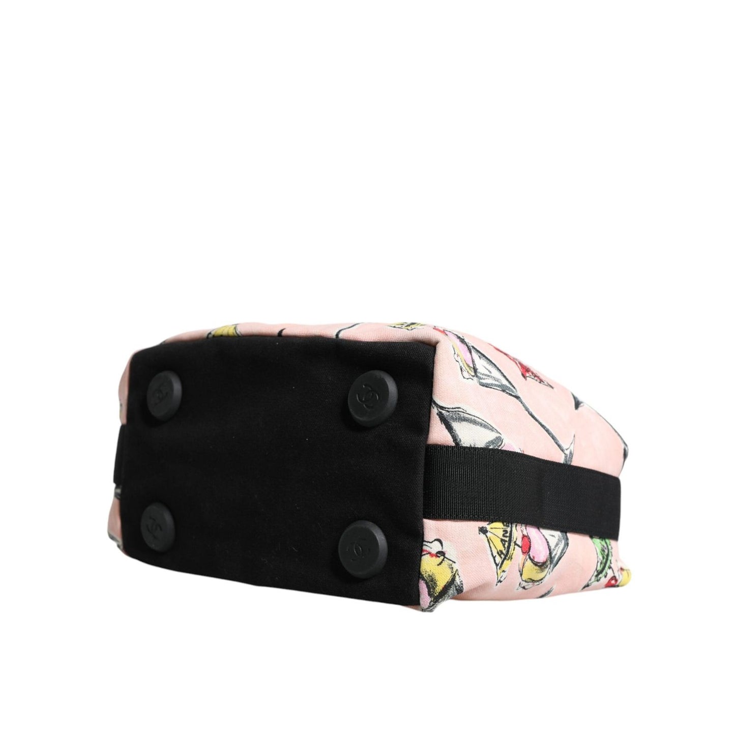 Chanel Pink Cruise Collection Parfait Canvas Printed Bag Purse CHA143