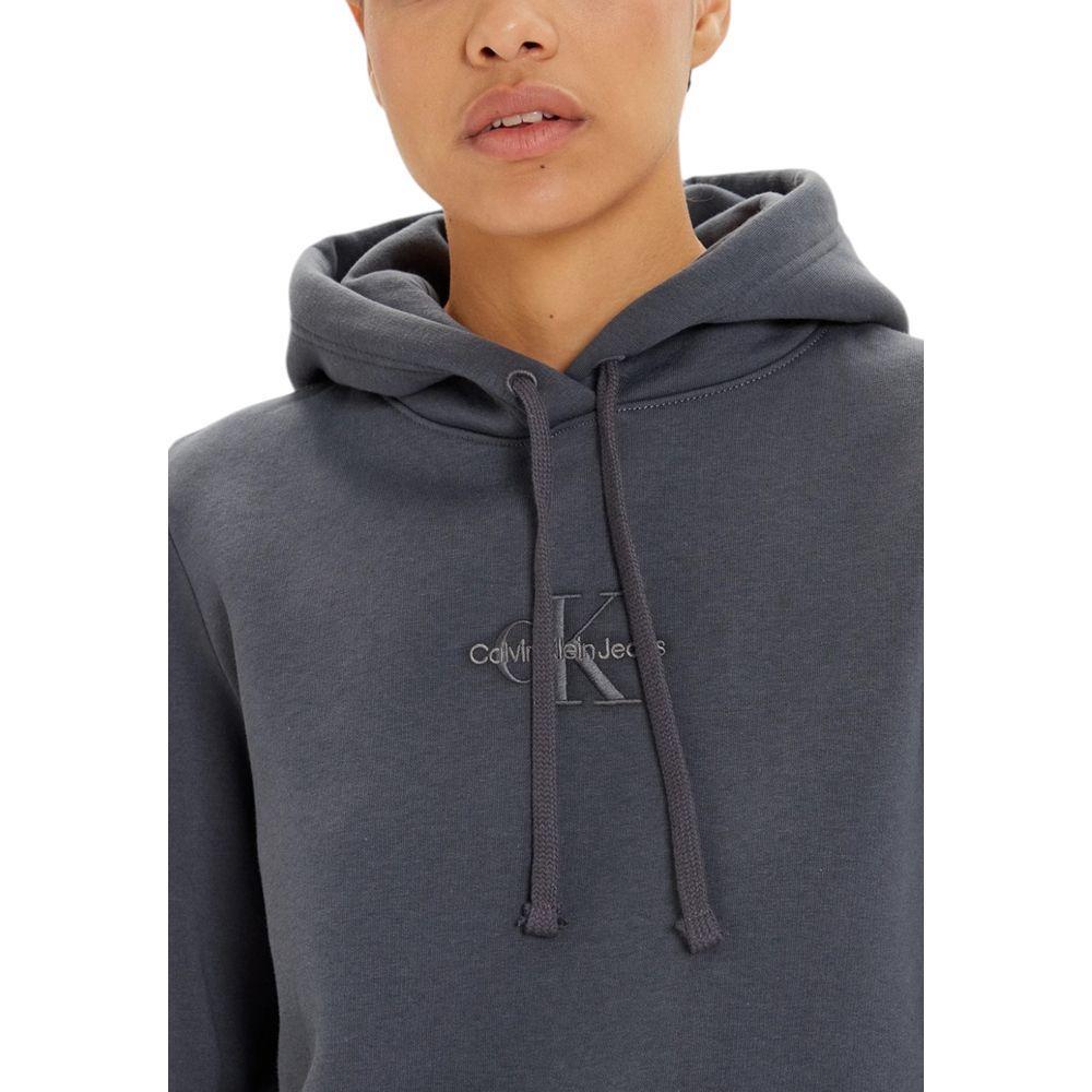 Calvin Klein Jeans Gray Cotton Hoody CA-16505900138-IT40|S