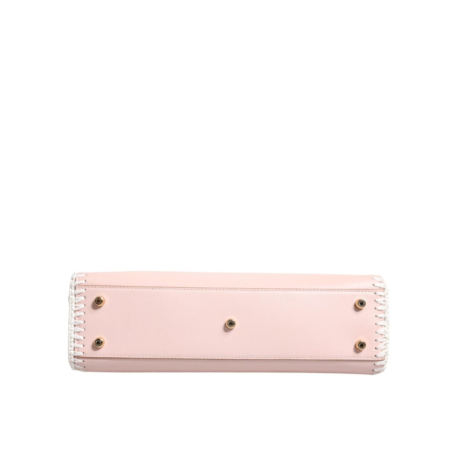 Dolce & Gabbana Light Pink Logo Plaque Soft Leather Strap Crossbody Bag BAG4009