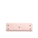 Dolce & Gabbana Light Pink Logo Plaque Soft Leather Strap Crossbody Bag BAG4009