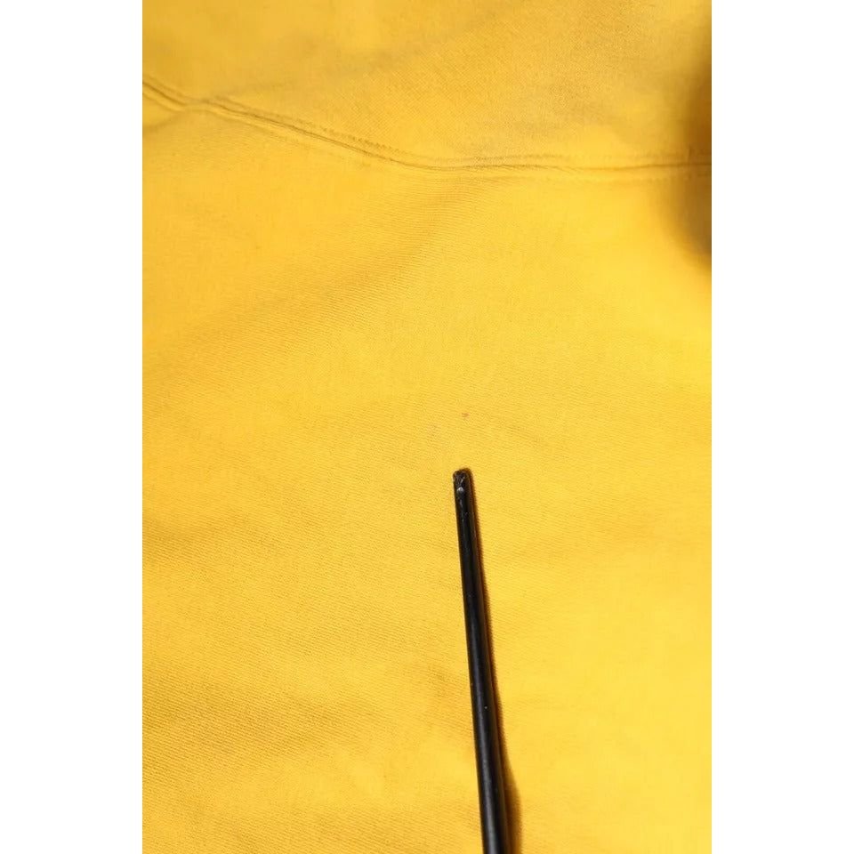 Dolce & Gabbana Yellow Logo Full Zip Hooded Sweatshirt Sweater TSH87727-46