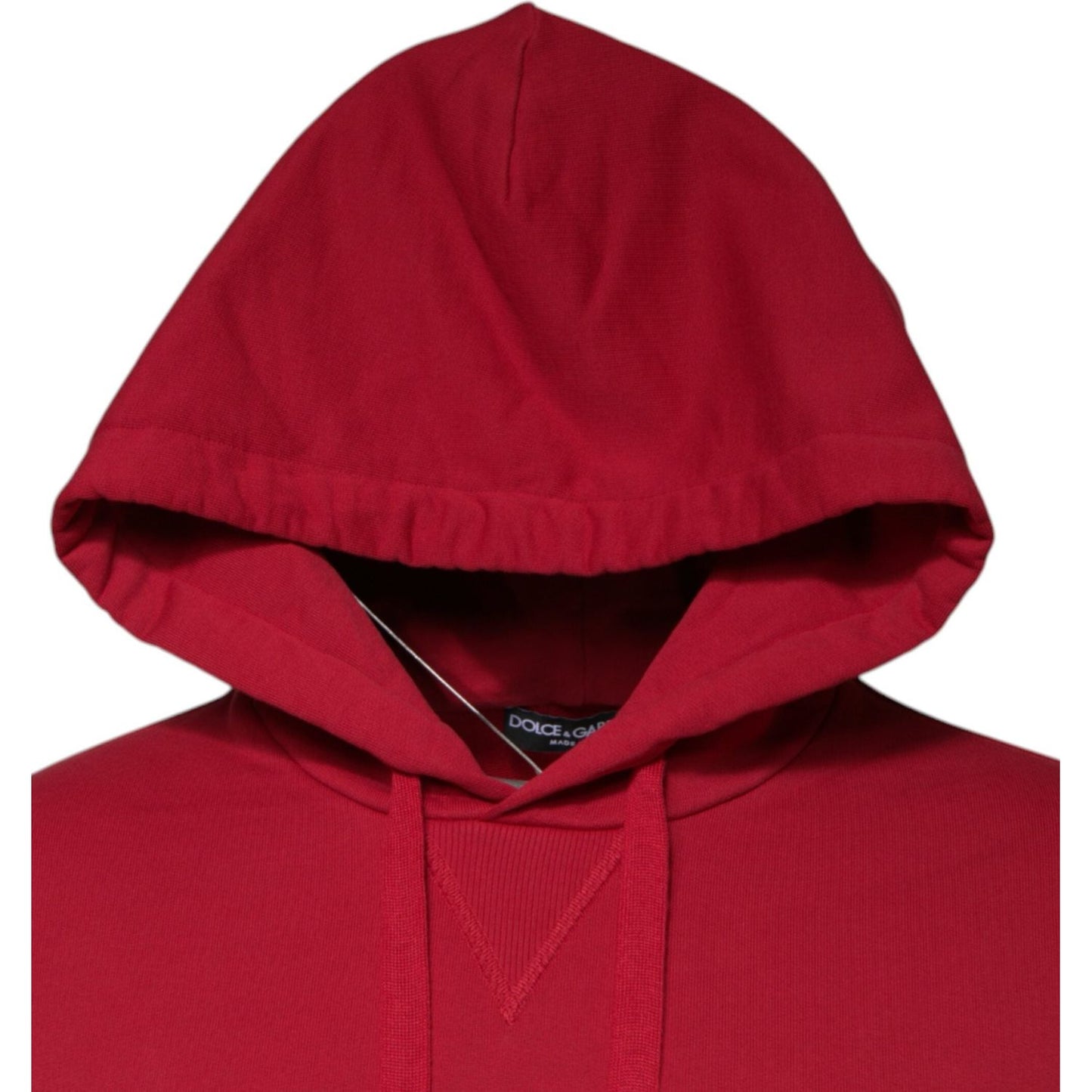 Dolce & Gabbana Red Cotton Logo Hooded Sweatshirt Sweater TSH878544-48