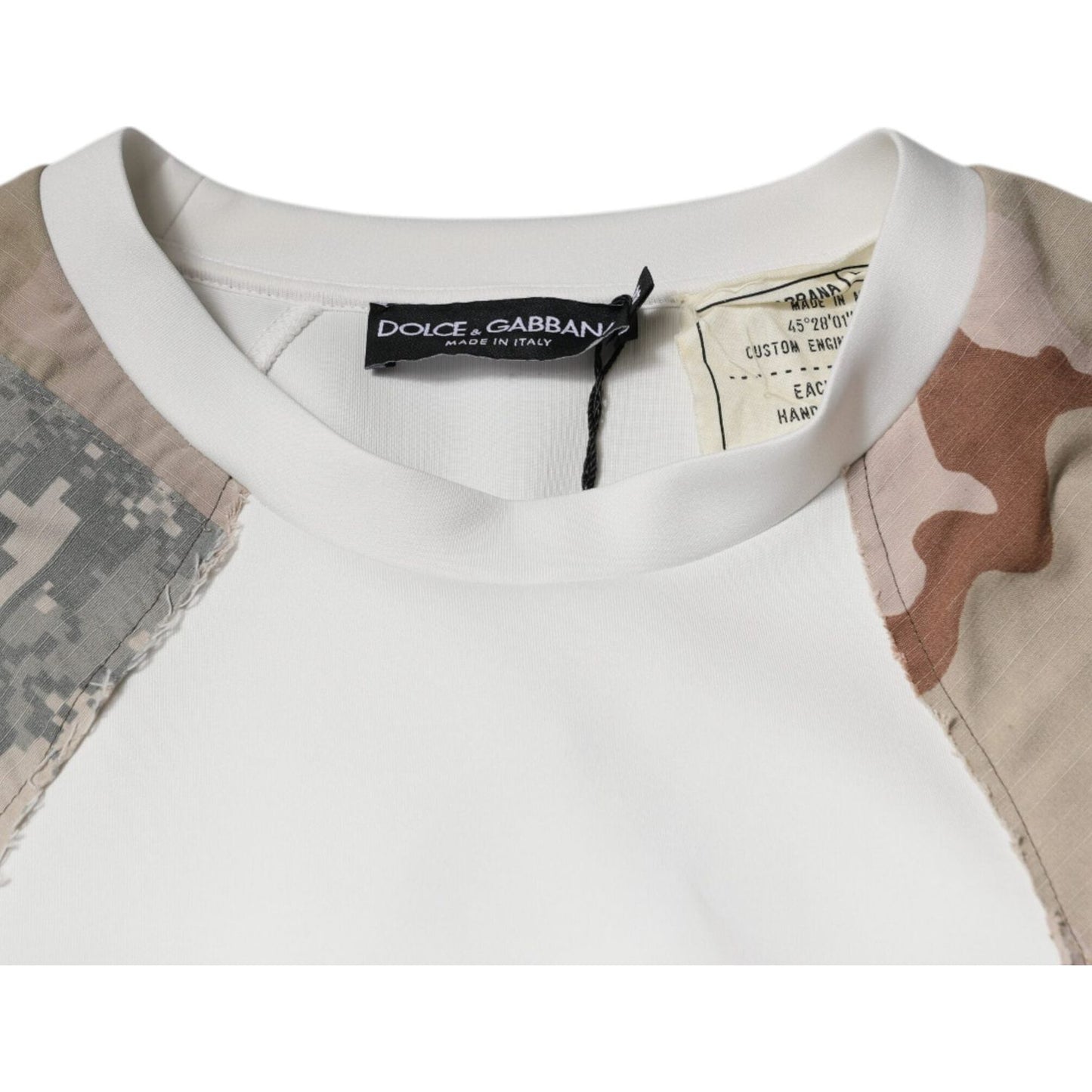 Dolce & Gabbana Multicolor Patchwork Cotton Crew Neck Sweater TSH878558-44