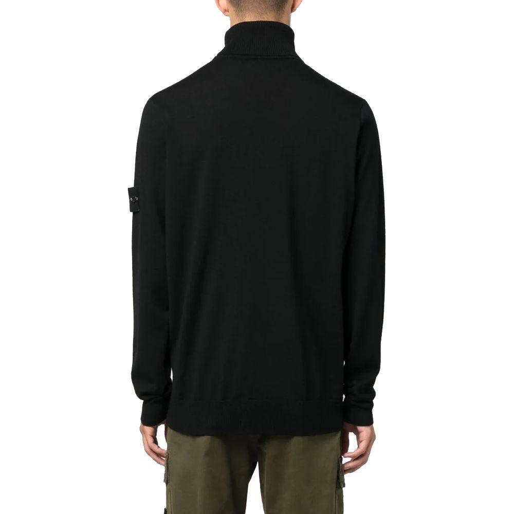 Stone Island Black Wool Men Sweater ST-14709-XXL