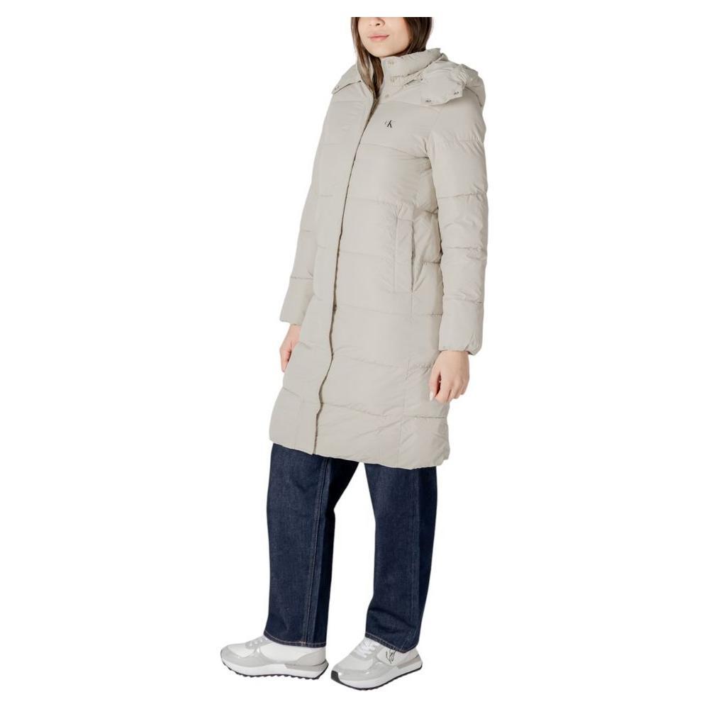 Calvin Klein Jeans Beige Polyester Jackets & Coat CA-16503702507-IT42|M