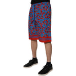 Dolce & Gabbana Blue Cherry Print Cotton Men Bermuda Shorts PAN76086-48