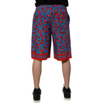 Dolce & Gabbana Blue Cherry Print Cotton Men Bermuda Shorts PAN76086-48