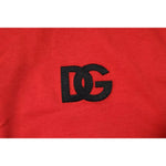 Dolce & Gabbana Red DG Logo Patch Cotton Crew Neck T-shirt TSH90066-46