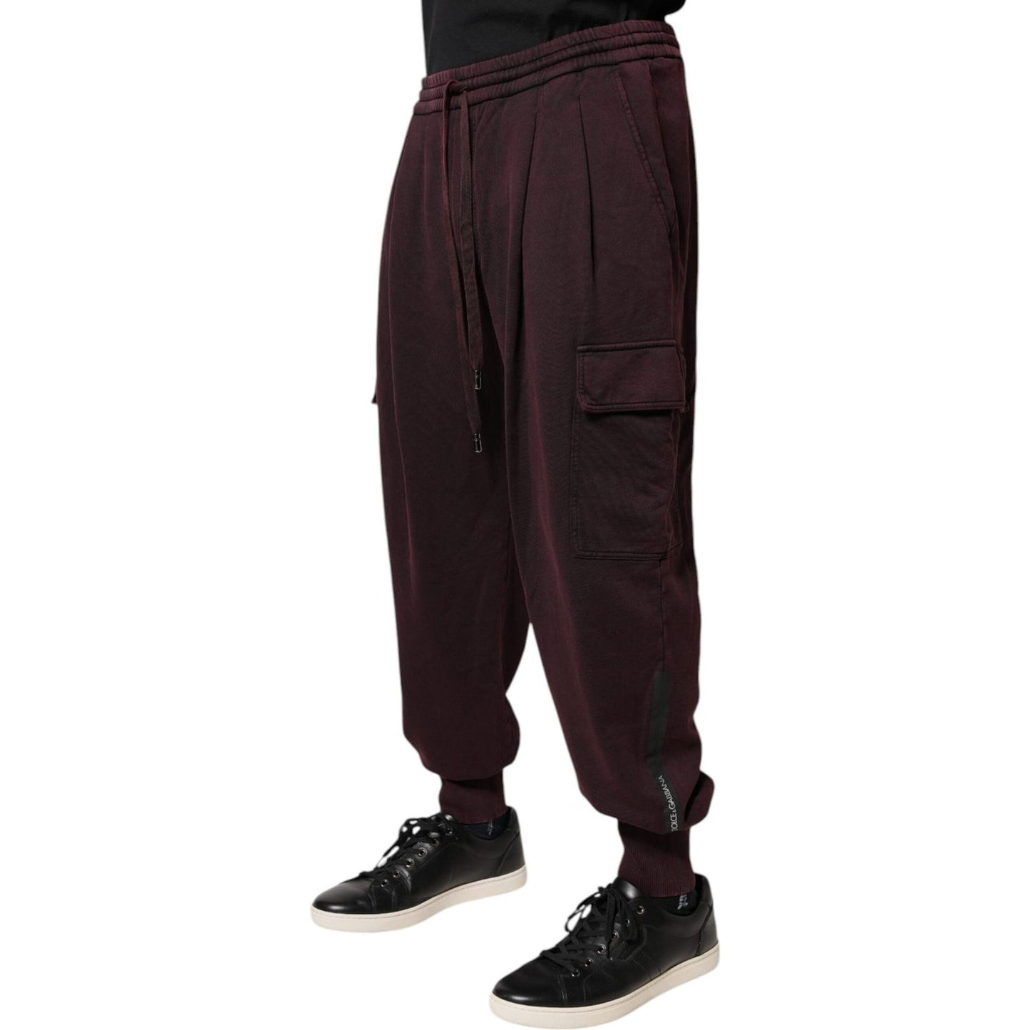 Dolce & Gabbana Dark Violet Cotton Cargo Jogger Pants PAN76024-52