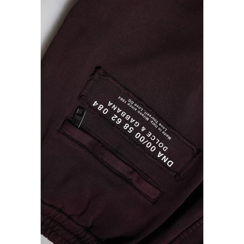 Dolce & Gabbana Dark Violet Cotton Cargo Jogger Pants PAN76024-52