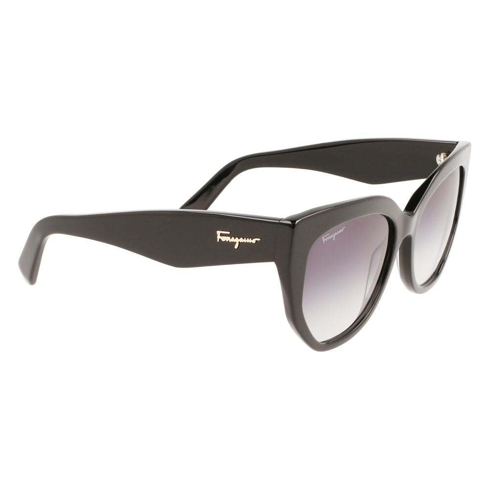 Ferragamo Black Haircalf Sunglasses 1728,67434610848,Black,Ferragamo,New with tags,Sunglasses,Sunglasses for Women - Sunglasses,Women Ferragamo FESF1061S001AC